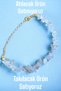 Moonstone Stone Broken Stone Bracelet Transparent Stone Brass Plated Extension Chain Bracelet - 2
