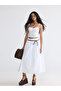 بلوزة قصيرة بياقة على شكل قلب وحزام من Shining Store من مجموعة Sparkling Choices - 2