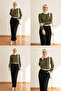 Women's Khaki Comfortable Fit Blouse Long Sleeve Stylish Daily and Office Combination - 8