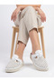 Genuine Leather White Buckle Detail Orthopedic Sole Sabo Women's Slippers - 5