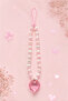 Pink Heart Phone Charm Y2K Kawaii Pearl Beaded Mobile Phone Strap Accessory - 4