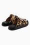 Esila Genuine Leather Leopard Stone Women's Slippers - 6