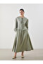 Elastic Waist Linen Blended Skirt - 2
