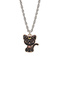 Luna Black Cat Necklace - Cute Cat Figured Necklace with a Crescent Moon - Black Enamel Twisted Chain - 2