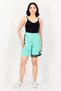 Women Sportswear Fit Brand Logo Basketball Shorts, Light Green - 4