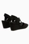 Hida Black Suede Cross-Strapped Closed-Toe Women's Heeled Shoes - 5