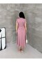 Women's Zipper Detailed Maxi Long Modal Dress - 6