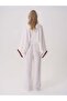 Contrast Tape Detailed Linen Trousers - 2