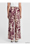 Lcw Vision Purple Elastic Waist Patterned Women's Trousers - 4
