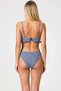 Women's Bikini Set Triangle Covered Ruffle Thin Straps Plaid Pattern Low Waist Slip Knitted Fabric - 5