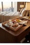 Service Tray with Black Metal Handles - 3