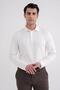Comfort Fit 97% Stretch Cotton Polo Collar Long Sleeve Ecru T-Shirt Ts 921 - 3