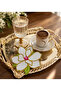 Lunora Series Glitter Floral Premium 6-Pack Coffee and Tea Presentation Napkins - 3