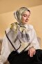 Twill Silk Petal Scarf Anthracite 90X90 - 2