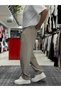 Beige Pleated Pipe Leg Trousers Es-80-46 - 4