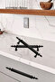 5 Pieces (Hard Plastic) Polais 160 mm Black Furniture Kitchen Drawer Cabinet Door Cupboard Handle Handle Handles - 5