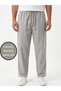 Men's Linen Look 100% Cotton Relaxed Trousers with Elastic Waist