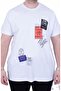 Men's Oversize Crew Neck T-Shirt One Time 26156 White - 2