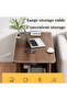 Coffee table,Tea Table,End Table 60x30x53cm,Wood Sofa Table,Modern Minimalist Bedside Table with Storage Shelf,Rounded Corners,Coffee Table for Small Space,Bedroom, Living Room,Balcony - 5