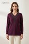 Women's Cherry Rotten V-Neck Elegant Stoned Mother's Cotton Dress