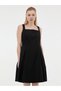Rochie neagră de damă tip slip - 2
