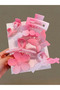 8Pcs/Set Gradient and Solid Pink Color Hair Clips, Including Floral and Butterfly Designs