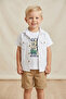 Boys' 3-Piece Cotton Set - Shirt, Printed Undershirt, and Shorts (Ages 2-5)