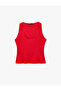 Crepe Scuba Fabric Corset Effect Slim Fit Sleeveless Square Neck Blouse - 4