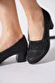 Setus baklava stone low heeled women's shoes black - 4