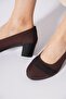 Desras belt buckle heeled women's high heels coffee - 5
