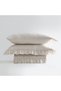 Liora Battal Size Duvet Cover Set 100% Organic Cotton Satin Hand Embroidered Beige 240X220 cm