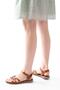 205-030 Tan Genuine Leather Orthopedic Sole Women's Sandals - 3