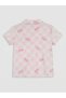 Lcw Kids Pink Printed Girl's Shorts Pajamas Set - 4