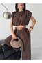 Women's Padded Crop Blouse and Wide-Leg Pants Two-Piece Set - 7
