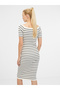 Rochie midi crem de damă - 4