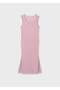 Girl's Combed Cotton Pencil Dress Pink - 3