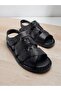 Genuine leather orthopedic comfortable sole flexible daily men's slipper sandals - 2