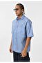 Oversize washed poplin shirt - 3
