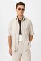Linen blend relaxed fit men's shirt - 2