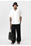 Patterned Oversize Short Sleeve Linen Shirt - 7