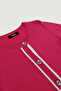 Fuchsia Ecru Contrast Striped Women's Jacket - 4