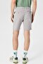 Men's Slim Fit Cotton Bermuda Shorts Men's Slim Fit Patterned Bermuda Shorts Gray - 2
