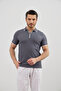 Men's Zippered Stripe Detailed Anti-Sweat Polo Collar T-Shirt - 5