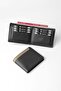 Genuine Leather Double Color Detailed Horizontal Men's Wallet - 27553 - Black/Mink