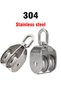 M25 1PC M20 M25 M32 M50 Lifting Swivel Pulley Block 304 Stainless Steel Double Pulley Heavy Duty Tra - 7