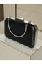 Black Silver Detailed Anti-Scratch Matte Leather Women's Evening Dress Bag Wedding Engagement Graduation - 4