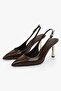 Women's Hudson Brown Leather Gold Buckle Stiletto - 3