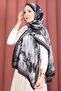 Romance Floral Patterned Shawl Series Black - 2