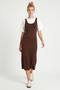 T-Shirt Dress Double Modal Set Lnt0038 Brown - 2