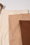 3-Piece Children's Ribbed Tights Set 100% Cotton - 5